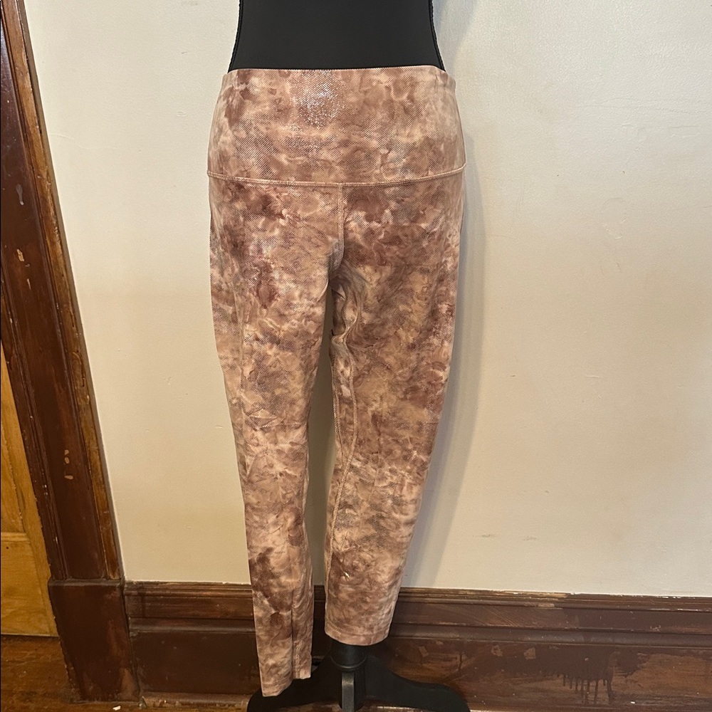 Brown /gold shimmer Tie-Dye Leggings
